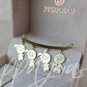 Pingente 4 Filhos - Ouro 18k