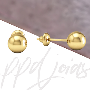 Brinco Bolinha 4mm - Ouro 18k