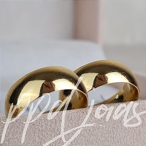 Par de Alianças Tradicional (8mm) - Ouro 18k