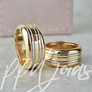 Alianças Bodas 02 Ouro 18k