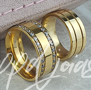 Aliança Chicago - Ouro 18k