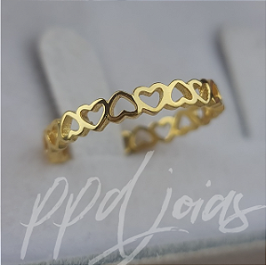 Aparador Coração Vazado - Ouro 18k