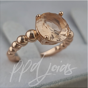 Solitário Bolinha - Ouro 18k ROSE