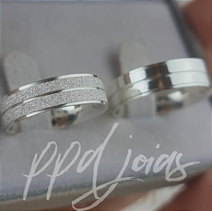 Par de Aliança Desert (6mm) - Prata 950