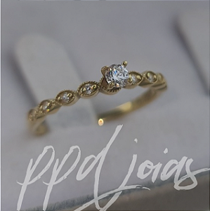 Solitário Neturno - Ouro 18k