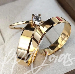 Par de Alianças Itália (4,5mm)- Ouro 18k