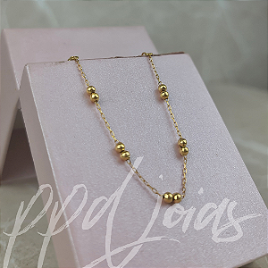 Pulseira Bolinha Ouro 18k