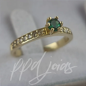 Solitário Raven Verde - Moeda antiga