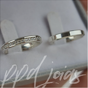 Par de Alianças Ayla (3mm) - Prata 950