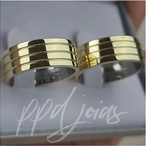 Par de Alianças Cotia (8mm)- Moeda Antiga