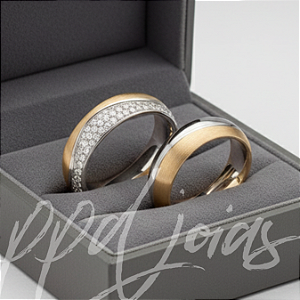 Alianças Violeta (6mm) Ouro 18k