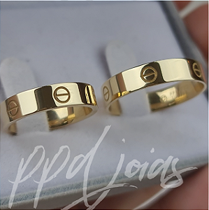 Par de Aliança Cartiers (5mm) - Ouro 18k