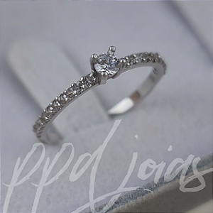 Solitário Marquesa Fit - Ouro Branco 18k