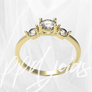 Solitário Shai Slim Ouro Amarelo 18k