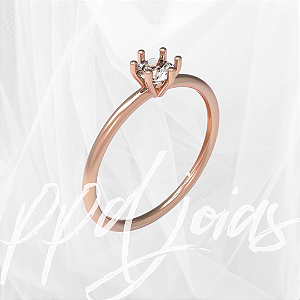Solitário Classic Ouro Rose 18k