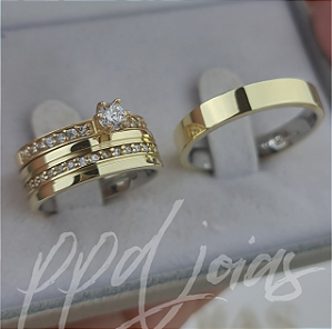 Kit de casamento Cravejada (4/6mm) - Moeda antiga