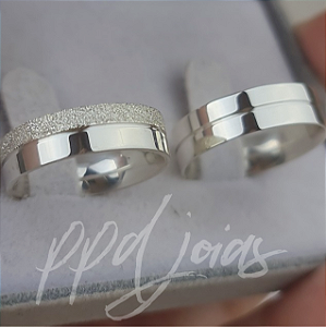 Par de Aliança Chiu (6mm) - Prata 960