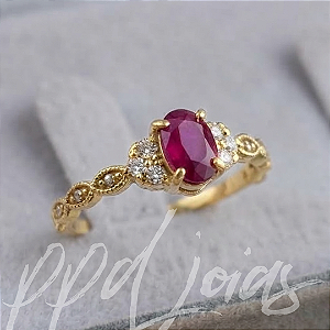 Anel Formatura Manui Diamantes de Laboratorio Ouro 18k