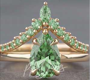 Conjunto Aneis Princesa Tiana - Ouro 18k