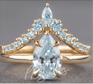 Conjunto Aneis Princesa Cinderela - Ouro 18k