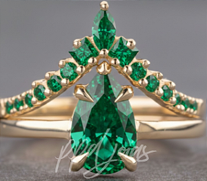 Conjunto Aneis Princesa merida - Ouro 18k