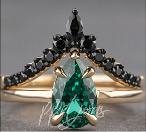 Conjunto Aneis Princesa Malevola - Ouro 18k