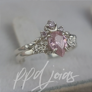 Conjunto Aneis Princesas - Ouro 18k
