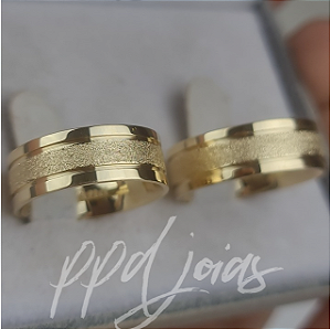 Par de Aliança Savana Plus (7mm) - Ouro 18k