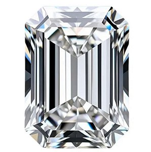 Diamante Cor E Lab-Grown Corte Esmeralda 1,02 ct