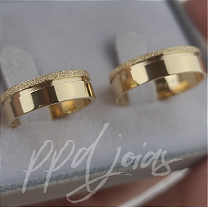 Par de Alianças Vivar Seul (6mm) - Ouro 18k