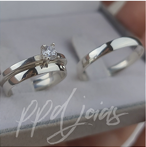 Kit Compromisso Tradicional (3,5mm) - Prata 950