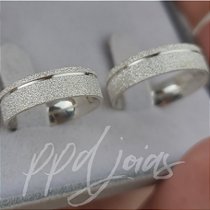 Par de Alianças Vivar (6mm)- Prata 950