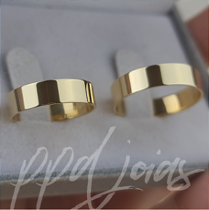 Par de Alianças Milão (5mm) - Ouro 18k