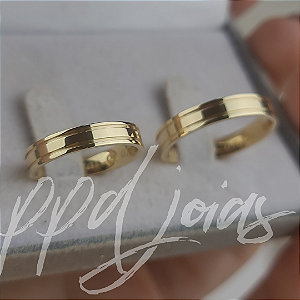 Par de Alianças Stiros Martins (4mm) - Ouro 18k