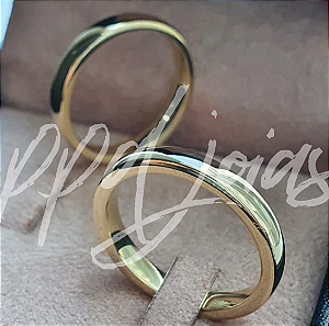 Par de Alianças Splend (3,5mm) - Ouro 18k