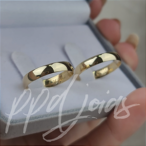 Par de Alianças Tradicional (4mm)- Ouro 18k