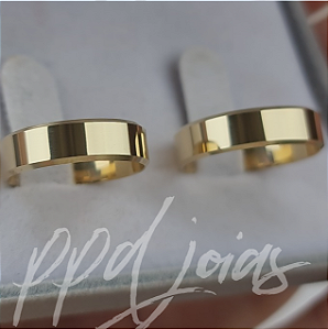 Par de Alianças Italia (5mm) - Ouro 18k