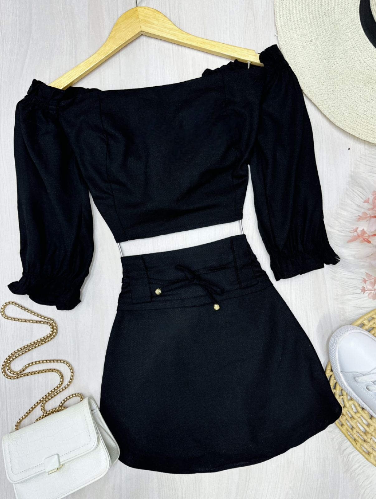 Conjunto Ciganinha Eloa Preto