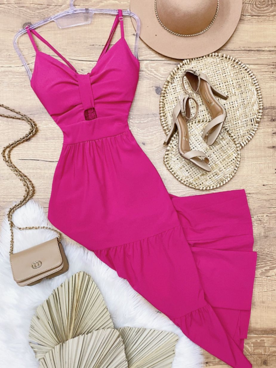 Vestido Midi Jessica Pink