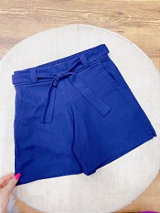 Short Linho Taina Azul Marinho