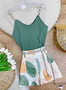 Conjunto Short e Blusa Esfera Verde Menta