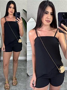 Conjunto Short e Cropped Assimetrico Larissa Preto