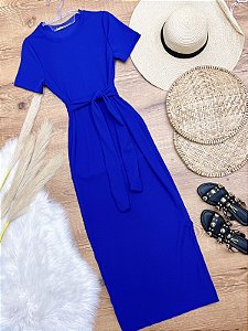 Vestido Midi Jaqueline Azul Bic