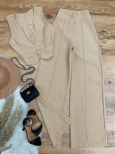 Conjunto Calca e Colete Charlote Nude