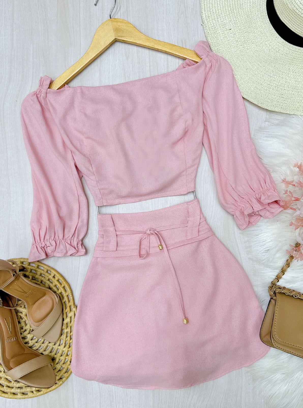 Conjunto Ciganinha Eloa Rosa Bebe