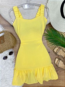 Vestido Babado Duda Amarelo