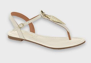 Rasteirinha Feminina Sandalia Rasteira Flat Vizzano Branco Off 6371374