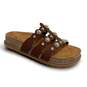 Sandalia Beira Rio Conforto Feminina Papete Birken Tachas 8523113