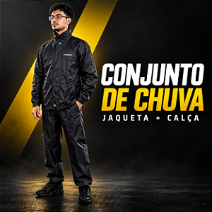 Capa Chuva Nylon Moto Impermeável Conjunto Jaqueta Calça