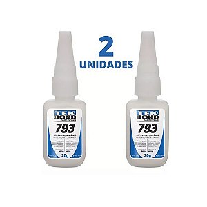 Kit de 2 Colas TEK BOND 793 20g Adesivo Instantâneo (COL.INT.TEKB.793)